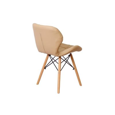 Kit Mesa Jantar Eiffel 120cm Preta 03 Cadeiras Slim Nude