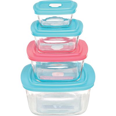 Pote de Vidro Quadrado 1l Vap Marinex Sortido