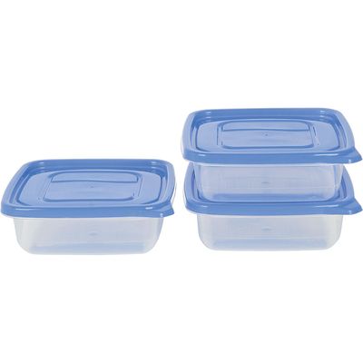 Conjunto 3 Potes Quadrado 600ml PO01 São Bernardo Sortido