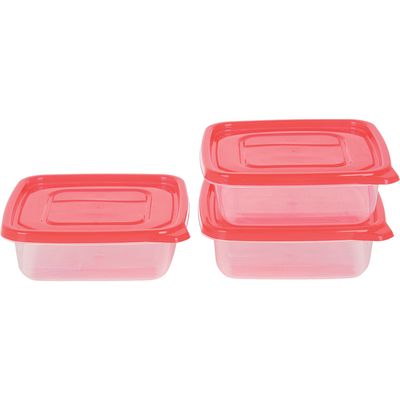 Conjunto 3 Potes Quadrado 600ml PO01 São Bernardo Sortido