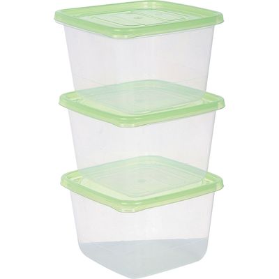 Conjunto 2 Potes Quadrado 1,15l PO-02 São Bernardo Sortido