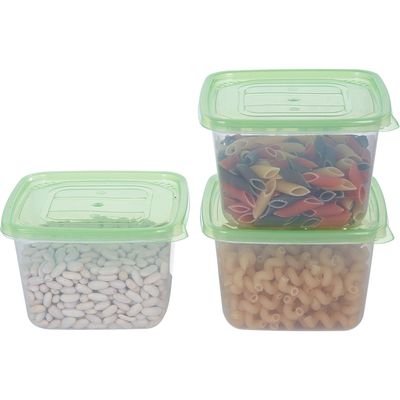 Conjunto 2 Potes Quadrado 1,15l PO-02 São Bernardo Sortido