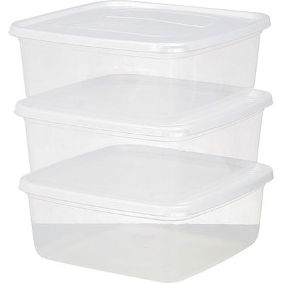 Conjunto 3 Potes Quadrado 4,25l PO19 São Bernardo Sortido