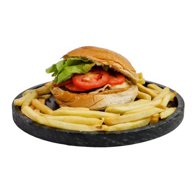 Prato Hambúrguer Burguer Porções Redondo Pedra Sabão 26cm