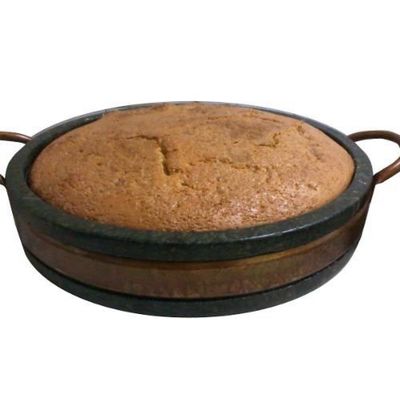 Assadeira de Pedra Sabão com Alça de Cobre  29,0 Cm