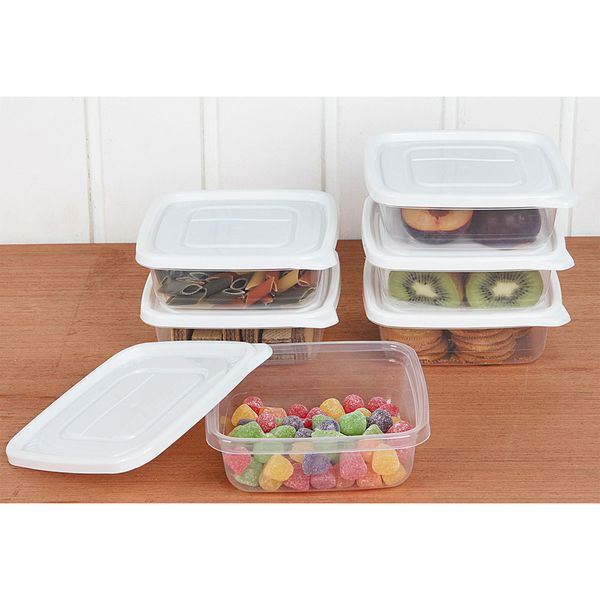 Conjunto 6 Potes Quadrado 600ml Leve 6 e Pague 5 São Bernardo