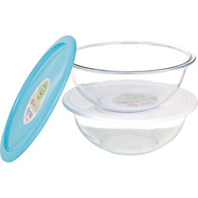 Tigela de Vidro 3L com Tampa Plus 3083 Marinex Sortida