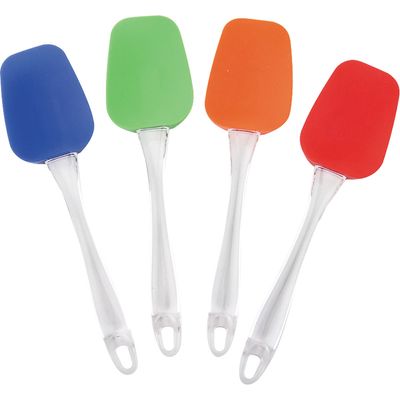 Espátula Silicone com Cabo Transparente Cazza Sortida