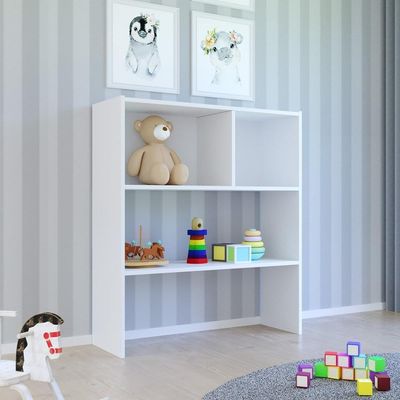 Estante Infantil Organizadora Com Nichos Branco Mpozenato