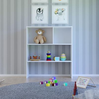 Estante Infantil Organizadora Com Nichos Branco Mpozenato