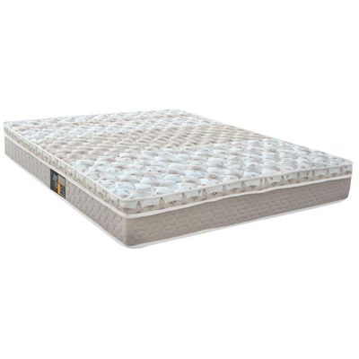 Colchão Casal King Mola 193X203X25Cm Branco/Bege Castor