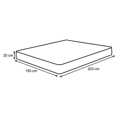 Colchão Casal King Mola 193X203X25Cm Branco/Bege Castor