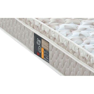 Colchão Casal King Mola 193X203X25Cm Branco/Bege Castor