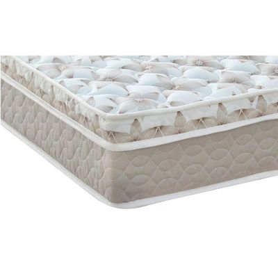 Colchão Casal King Mola 193X203X25Cm Branco/Bege Castor