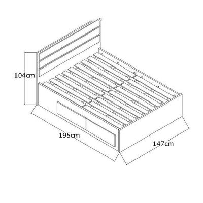 Cama De Casal Com Cabeceira 147Cm Branco Mpozenato