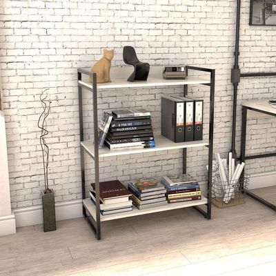 3 Estantes Livreiro 80Cm 3 Prateleiras C08 Snow Mpozenato