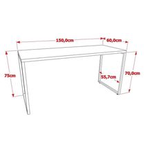 2 Mesas De Escritório Office 150Cm Preto Onix Mpozenato