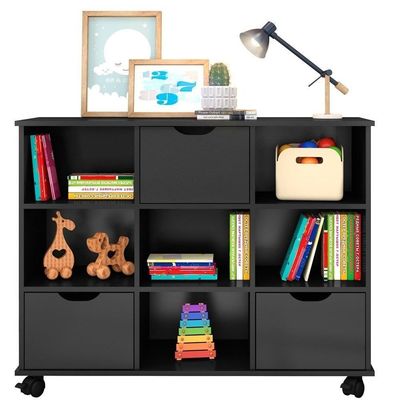 Nicho Organizador Toys 3 Gavetas Preto Mpozenato