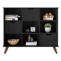 Nicho Organizador 6 Nichos 3 Gavetas Preto Mpozenato