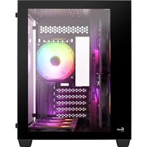 Gabinete Gamer Aerocool DRYFT Preto com 6 FANS ARGB Lateral Vidro