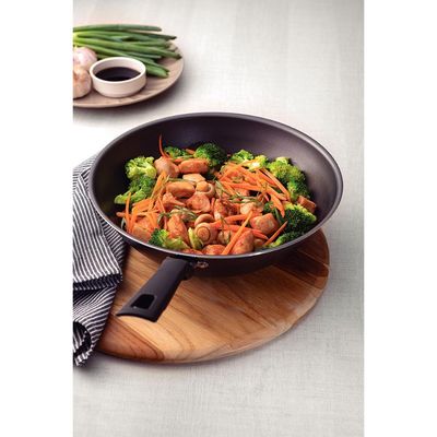 Frigideira WOK Loreto em Aluminio Antiaderente Starflon MAX Grafite 28 CM