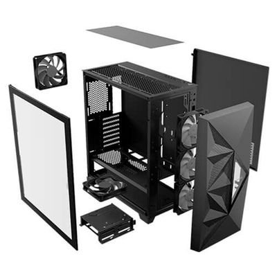 Gabinete Gamer ANTEC DF800 FLUX Lateral de Vidro Temperado Micro ATX/MINI-ITX/ATX 3 FANS ARGB-0-76