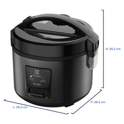 Panela ARROZ Electrolux 2L 6XICARAS ERC10 - 4330AOBR501  Preto  220 VOLTS