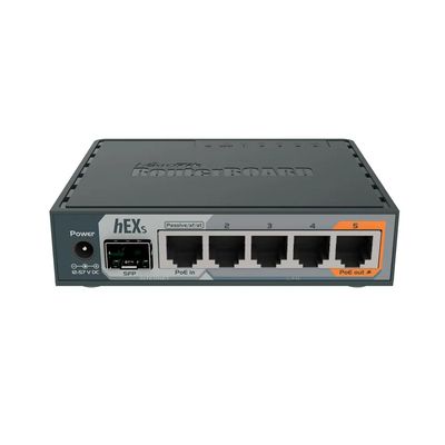 Roteador Mikrotik HEXS Gigabit 5P +1 SFP RB760IGS