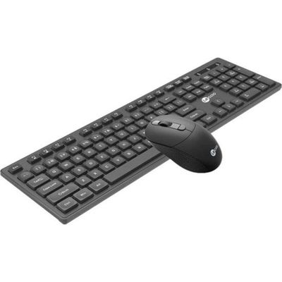 Kit Teclado e Mouse Lecoo KW201 sem Fio Preto