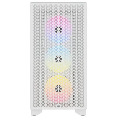 Gabinete Corsair 3000D Lateral de Vidro Temperado Airflow RGB Branco - CC-9011256-WW