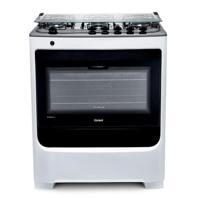 Fogão De Piso 5 Bocas Cfs5 Acendimento Automático Consul Branco Bivolt Bivolt