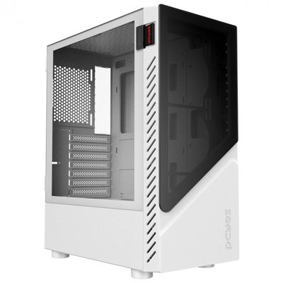 Gabinete Gamer SET White GHOST - Lateral em Vidro - PCYES - GSWGPBR
