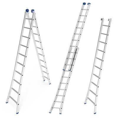 Escada de Alumínio Extensível 2x10 Mor Prata
