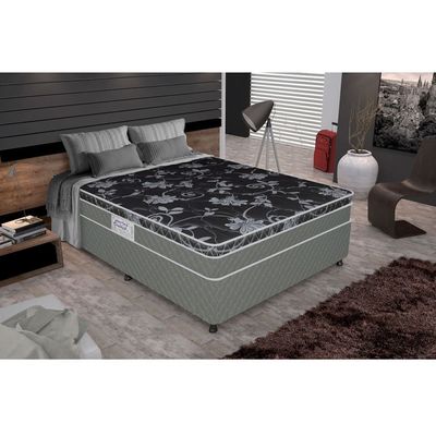 Conjugado Cama Box Casal de Molas Bonnel Gazin Capri Cinza