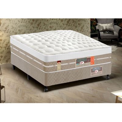 Colchão Casal de Molas Pocket Castor Silver Star Air Híbrido - 138x188 bege