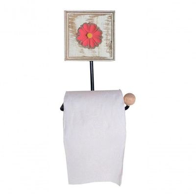 Kit Banheiro 3 Peças Toalheiro Cabideiro Porta Papel Papel Cor Vermelho
