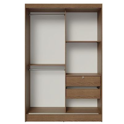 Guarda-roupa 2 Portas De Correr Com Espelho Rustic Max Madesa Rustic
