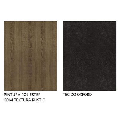 Conjunto Sala De Jantar Mesa Tampo De Madeira 6 Cadeiras Rustic-oxford Fabiana Madesa Rustic-oxford
