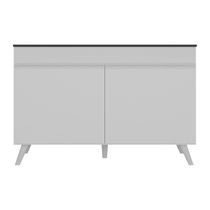 Balcão Cozinha Gabinete Pia 120 Cm 2 Portas Veneza Multimóveis Mp3738 Branco/branco