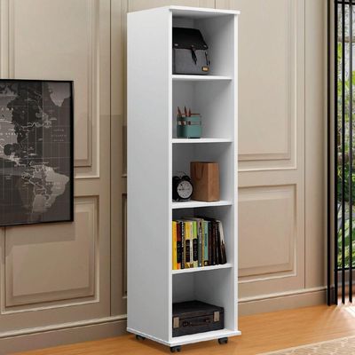 Armário Multiuso Para Escritório Com Chave E Rodízios 1 Porta Lune Branco J&a Branco