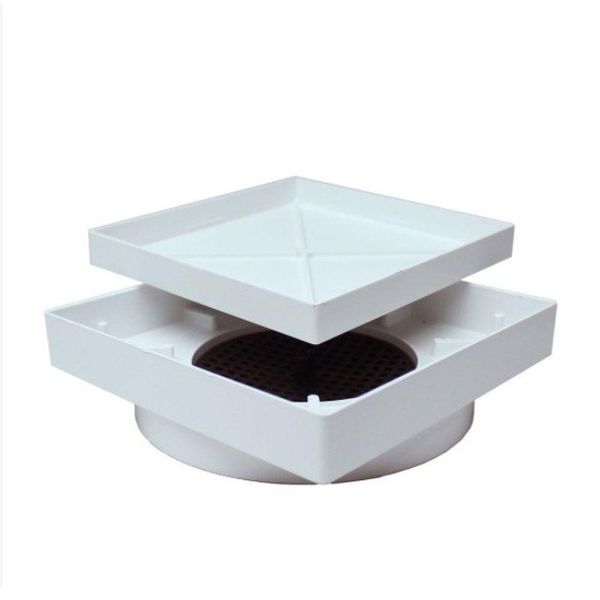 Ralo 10x10 Oculto Com Plástico Abs Para Piso E Porcelanato Cor:branco