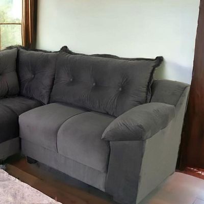 Estofado De Canto Parana 2 E 3 Lugares Smart Cinza