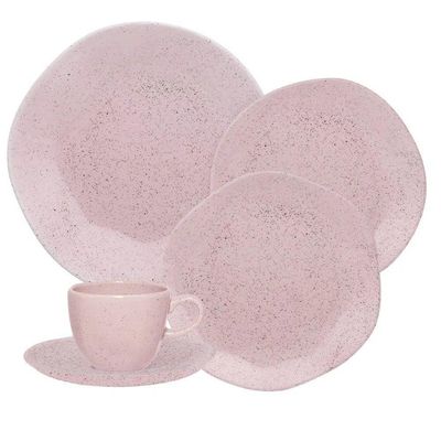 Aparelho de Jantar 30 Peças Pink Sand Oxford