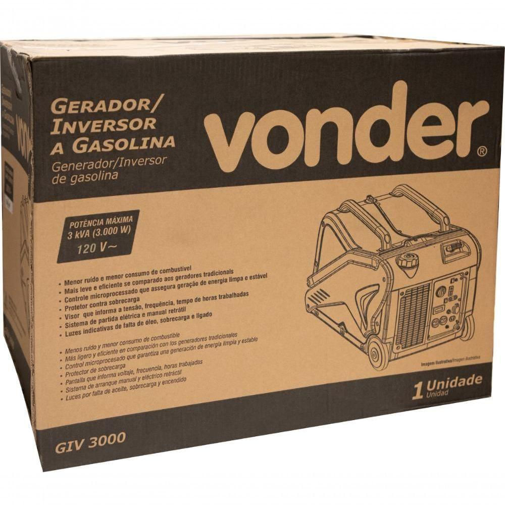 Inversor à Gasolina 3000w 127v Giv 3000 Vonder