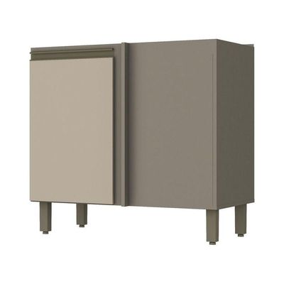 Balcão Henn 1 Porta Sem Tampo Connect C68 Duna/Cristal