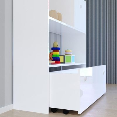Estante Infantil Organizadora Com Nichos Branco Mpozenato