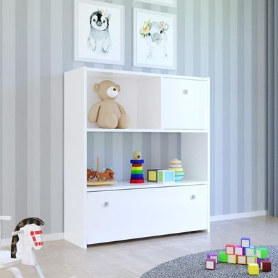 Estante Infantil Organizadora Com Nichos Branco Mpozenato