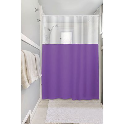 Cortina para Box 135x200cm com Visor Plast Leo Lisa Sortido