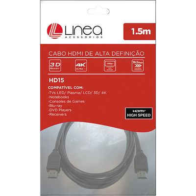 Cabo HDMI 1,5m Linea HD15