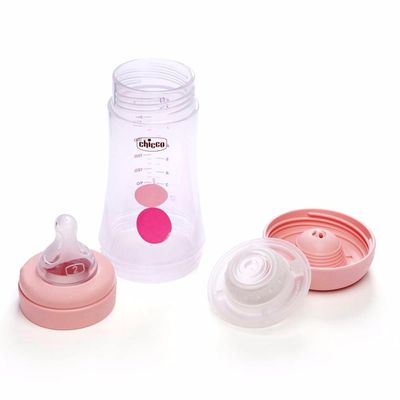 Mamadeira Perfect 5 240ML Fluxo Médio Chicco Rosa
